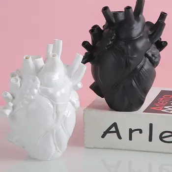 Vaza Recipient de Simulare Anatomice în formă de Inimă Vaza de Flori Uscate Oală de Artă Vaza Statuie Umană Desktop Acasă Ornamente Decor